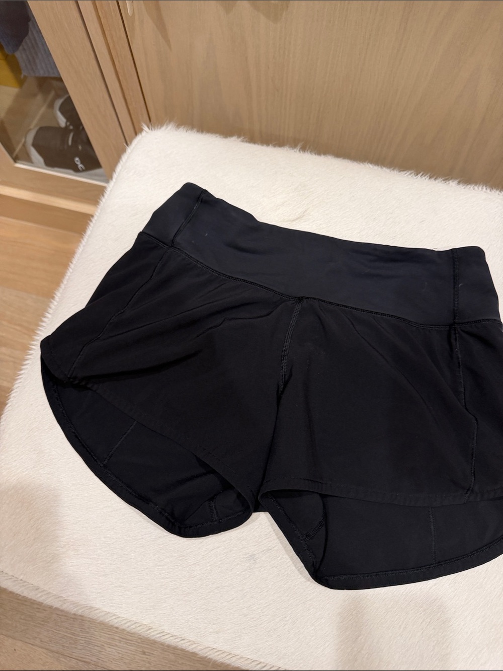 lululemon athletica Black Running Shorts with Wide Waistband